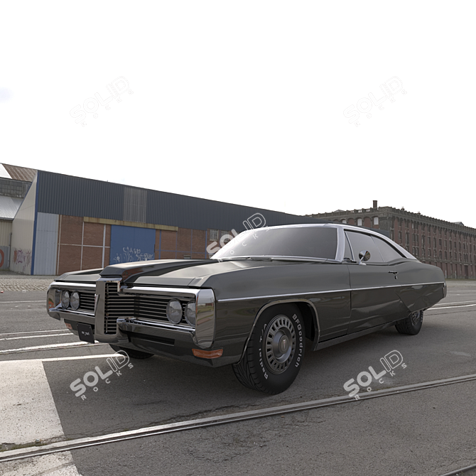 Classic Pontiac Bonneville 1968 3D model image 2