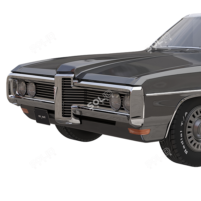 Classic Pontiac Bonneville 1968 3D model image 3