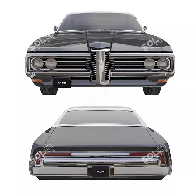 Classic Pontiac Bonneville 1968 3D model image 5