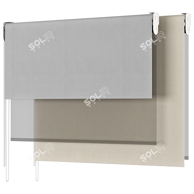 Customizable Double Roller Blind - Sevilla Collection 3D model image 2