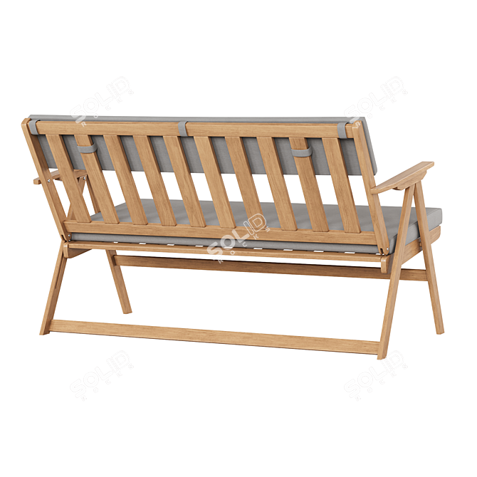 Folda Outdoor Garden Bench 3D model image 4