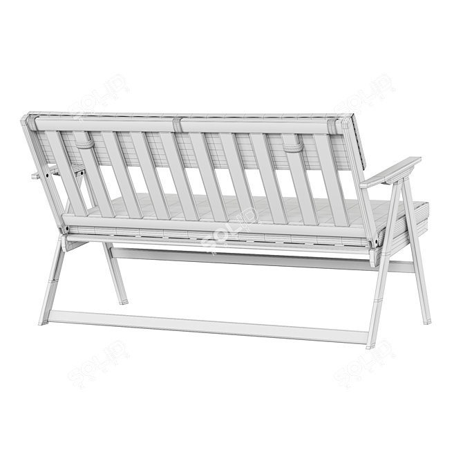 Folda Outdoor Garden Bench 3D model image 6