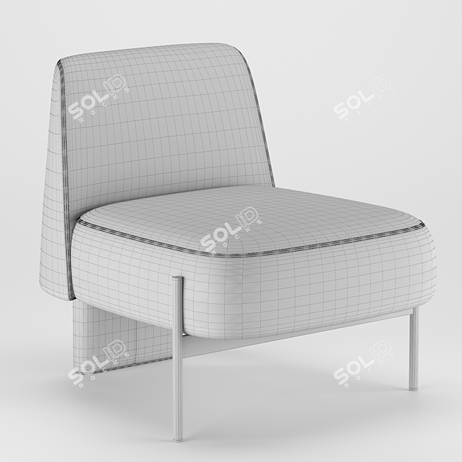 Luxury Virgin Armchair: Classic Elegance for your Home 3D model image 5