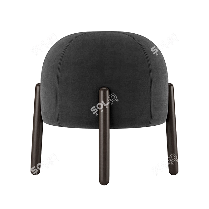 Sally Pouf + Helle: Sleek and Versatile Seating 3D model image 2