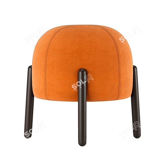 Sally Pouf + Helle: Sleek and Versatile Seating 3D model image 4