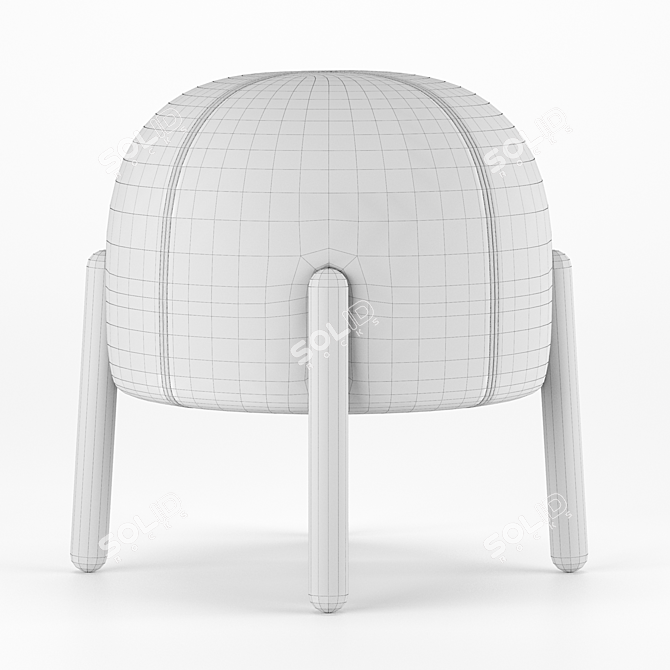 Sally Pouf + Helle: Sleek and Versatile Seating 3D model image 6