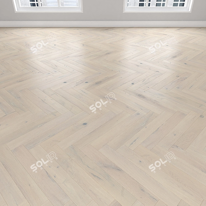 Oak Parquet: Linear, Chevron, Herringbone 3D model image 3