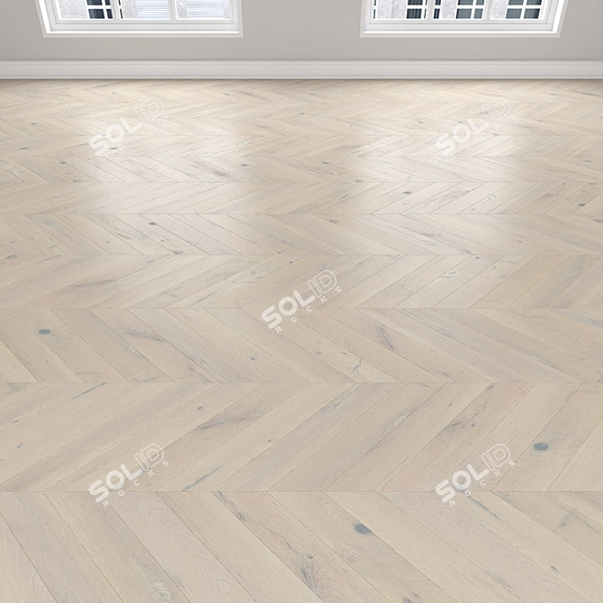 Oak Parquet: Linear, Chevron, Herringbone 3D model image 4