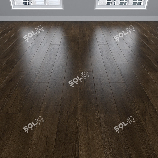 Oak Parquet: Stylish and Versatile Flooring 3D model image 2