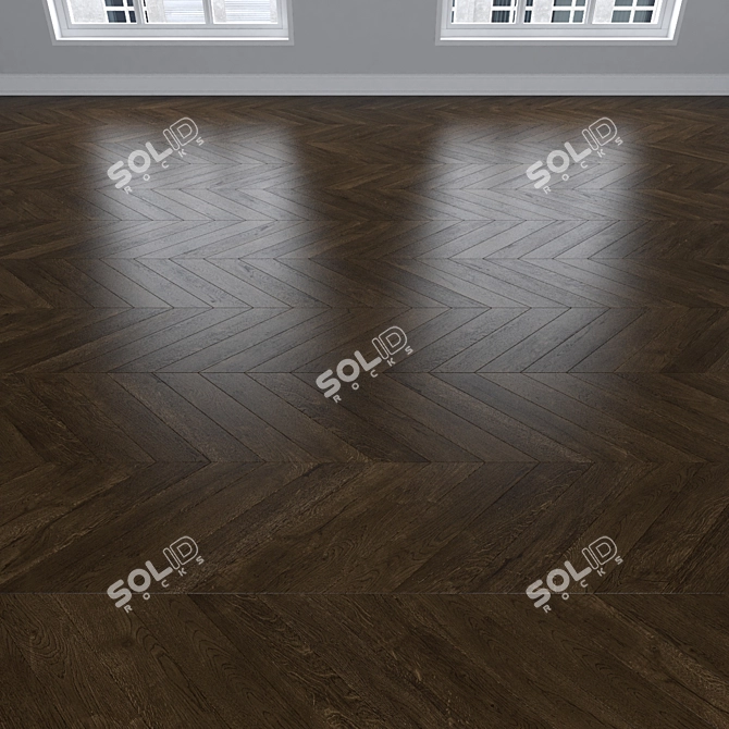 Oak Parquet: Stylish and Versatile Flooring 3D model image 4