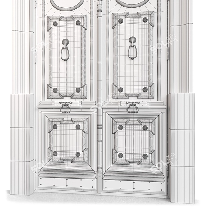 Classic 3D Max 2013 Door 3D model image 6