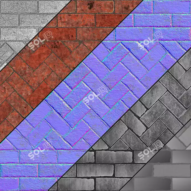 Realistic Brick PBR Pack Vol.3: High-Quality Materials 3D model image 6