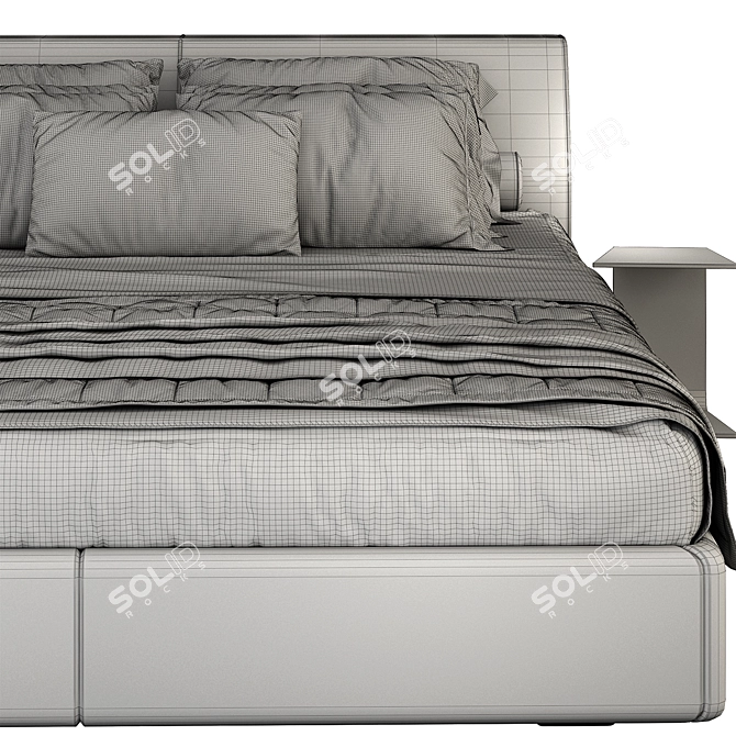 Italian Claire Bed 3D model image 4