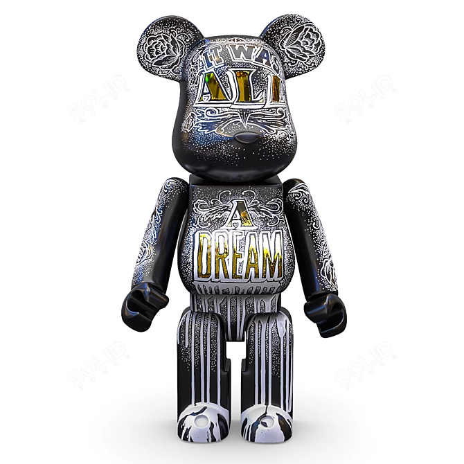 Poseable Bearbrick Toy 3D model image 6