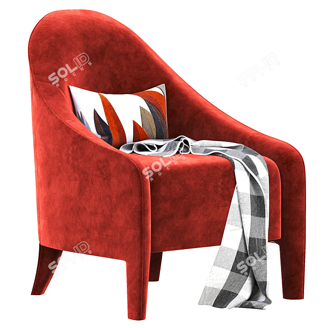 FENDI FF Audrey: Sleek Designer Armchair 3D model image 1