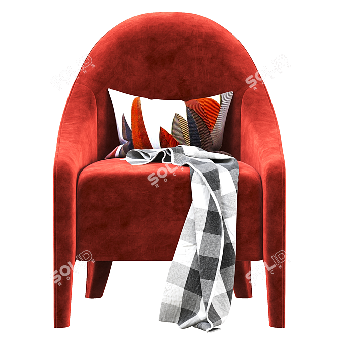 FENDI FF Audrey: Sleek Designer Armchair 3D model image 2