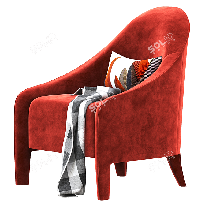 FENDI FF Audrey: Sleek Designer Armchair 3D model image 3