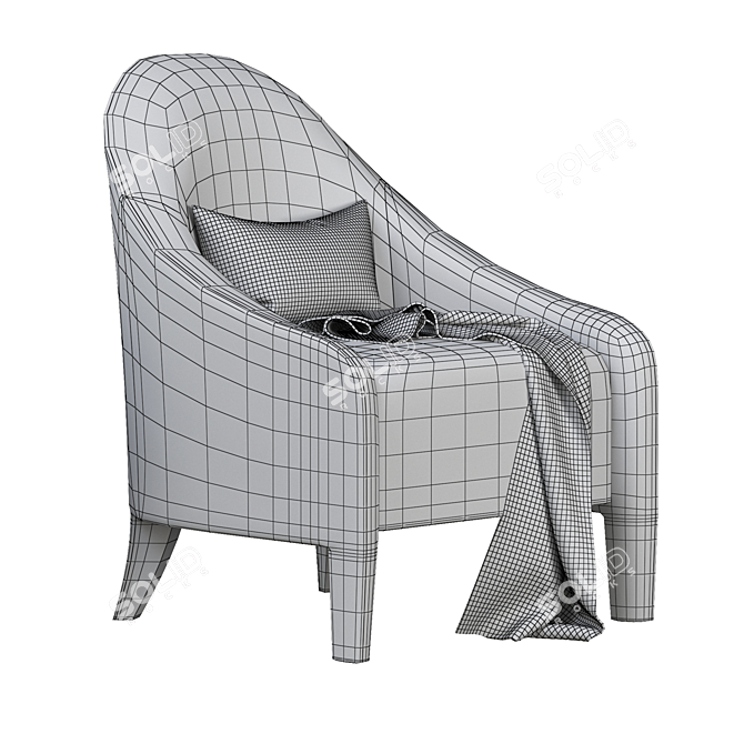 FENDI FF Audrey: Sleek Designer Armchair 3D model image 6