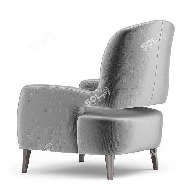 Title: Rubelli Casa Barbacan Modern Chair 3D model image 5