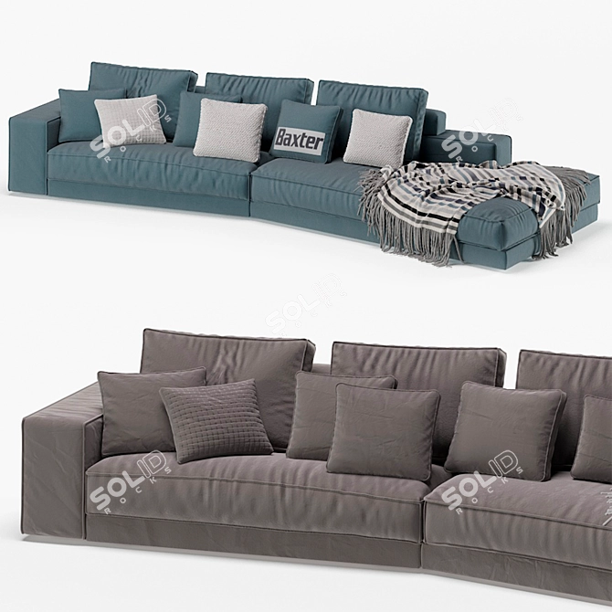 Luxurious Budapest Soft Sofa 3D model image 2