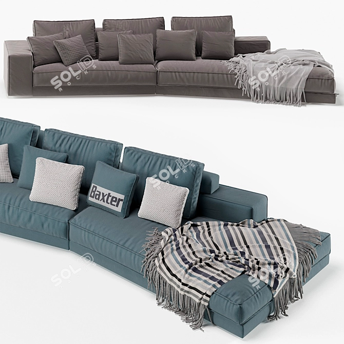 Luxurious Budapest Soft Sofa 3D model image 3