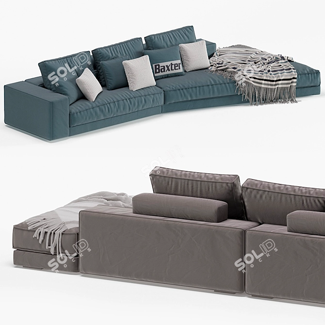 Luxurious Budapest Soft Sofa 3D model image 4