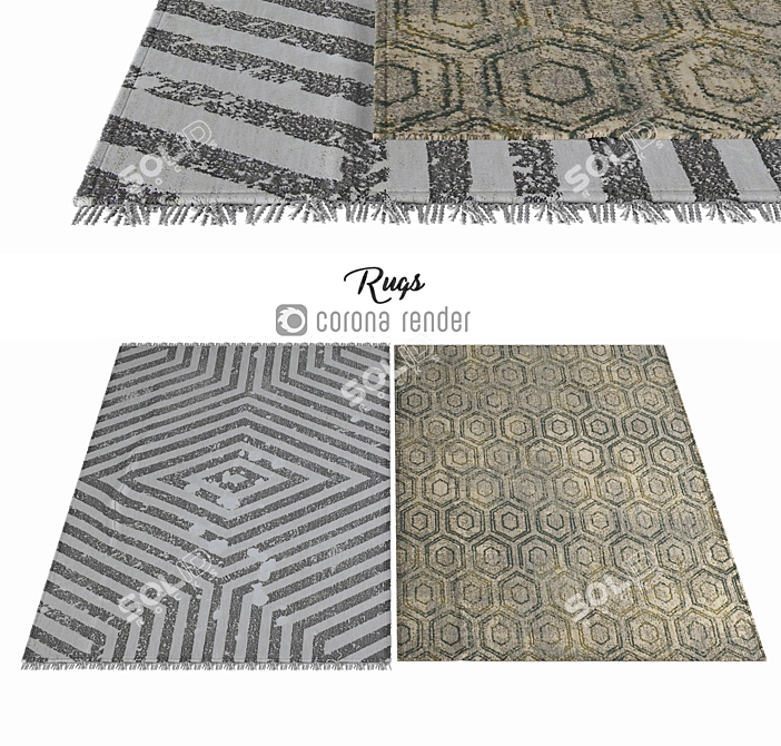 Luxury Plush Carpet: 280 336 Polys 3D model image 1