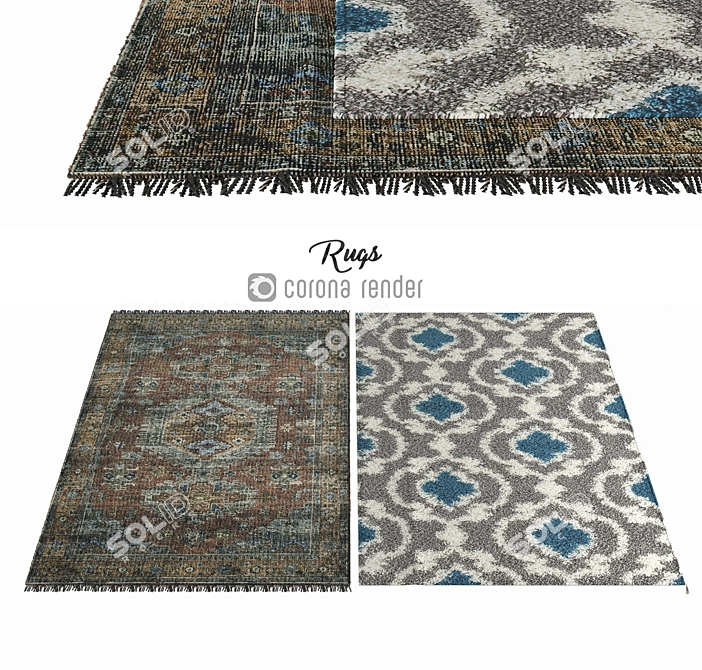 Luxury Floor Decor Carpet 3D model image 1