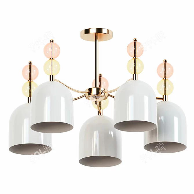 Modern Gillian Ceiling Chandelier: Elegant Illumination at its Finest 3D model image 1