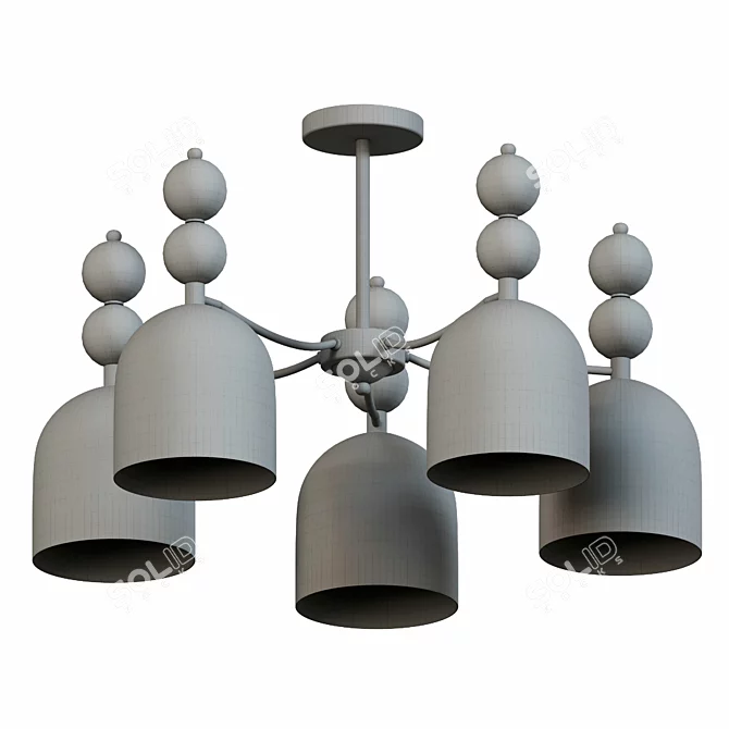 Modern Gillian Ceiling Chandelier: Elegant Illumination at its Finest 3D model image 2