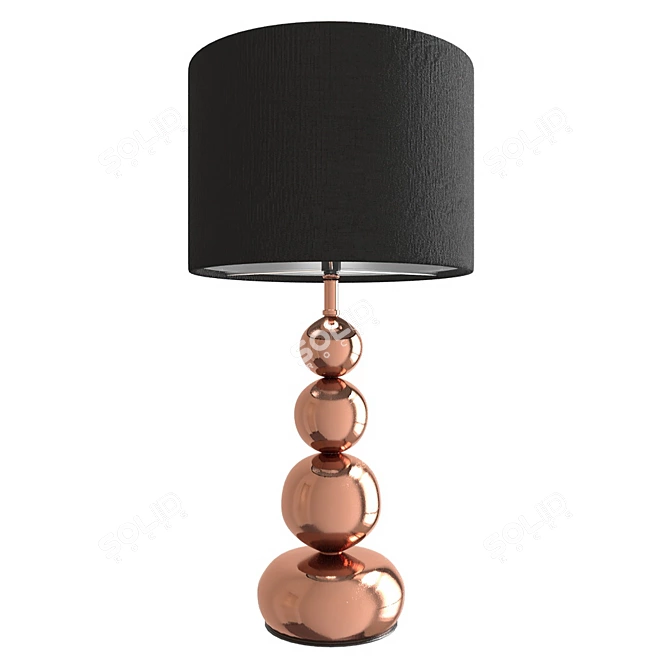 Copper Touch Table Lamp: Modern Elegance 3D model image 1