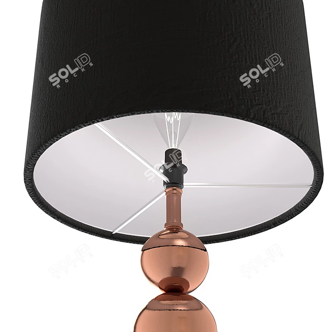 Copper Touch Table Lamp: Modern Elegance 3D model image 2