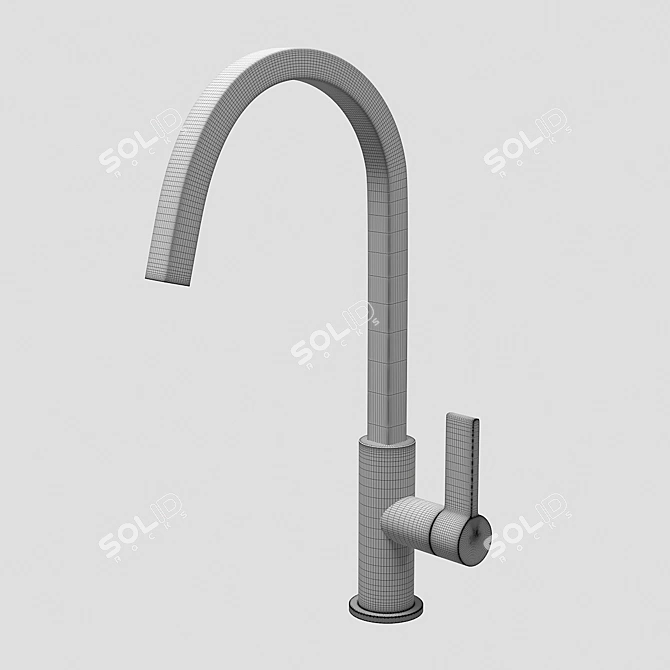 Gessi HELIUM Modern Kitchen Faucet 3D model image 4