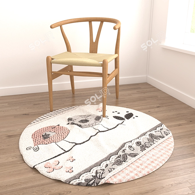 Versatile Set of 8 Rugs 3D model image 2