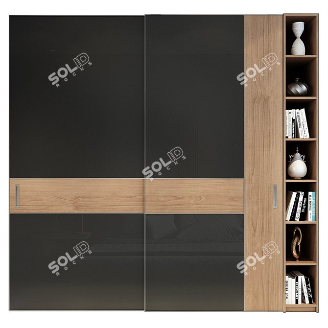 Modern Moviment Closet with Decor 3D model image 1