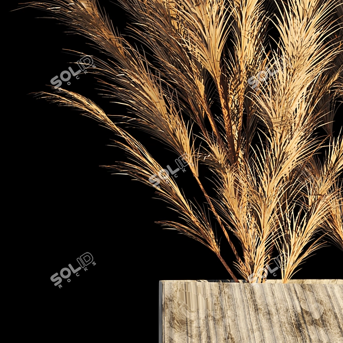 Deluxe Pampas Grass Bouquet 3D model image 3