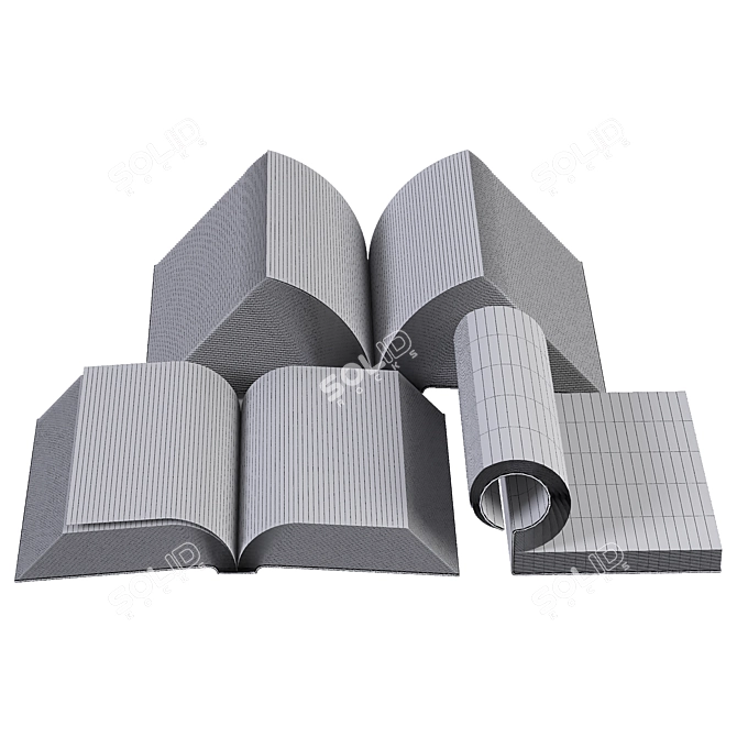 2015 Book Set: Millimeter Units, 860x224x152 Dimension 3D model image 3