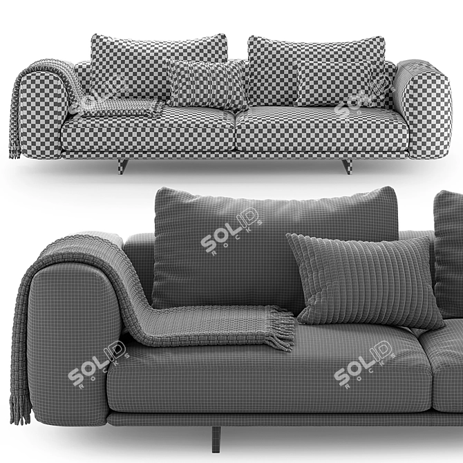 Albedo M2 Modern Sofa 3D model image 2