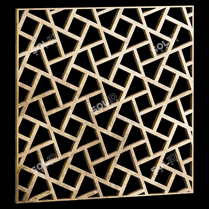 Decorative Square Panels - Set of 16 3D model image 3