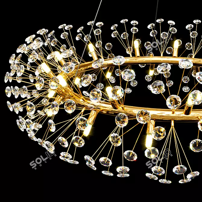 Elegant Monte Carlo Crystal Pendant 3D model image 2