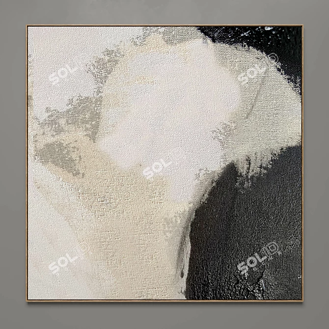 Abstract Plaster Photo Frame Set 3D model image 2