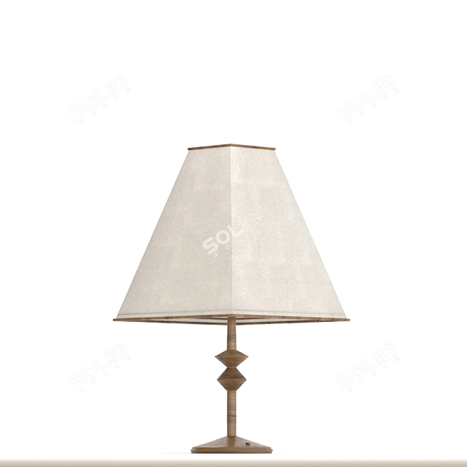Sleek and Modern Bedside Lamp 3D model image 2