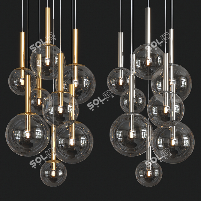 Bubbles Pendant Light - Modern Illumination 3D model image 1