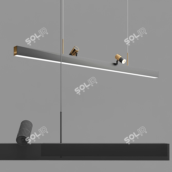 Sleek Ø 120cm Design Lamp 3D model image 2