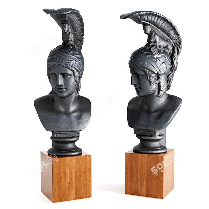 Cosmic Mars: Marble Sculpture 3D model image 3