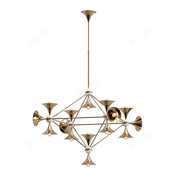 Sparkling Diamond Chandelier: Elegant & Iconic 3D model image 1