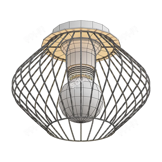 Lussole Loft Brooks Ceiling Light 3D model image 2