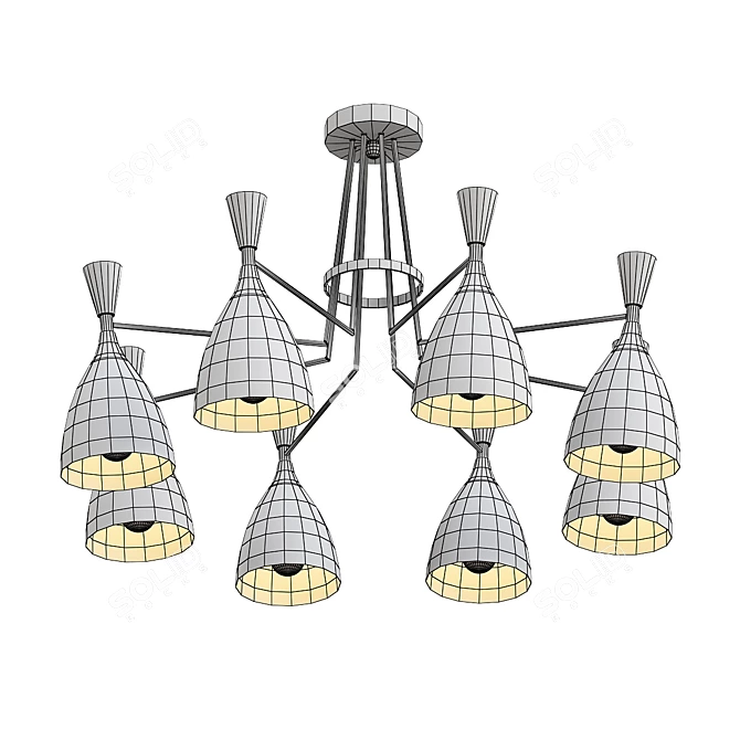 Lumion 2013 V-Ray Render Ceiling Chandelier 3D model image 2