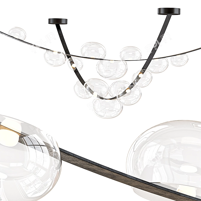 Ethereal Drop Pendant Lamp 3D model image 1