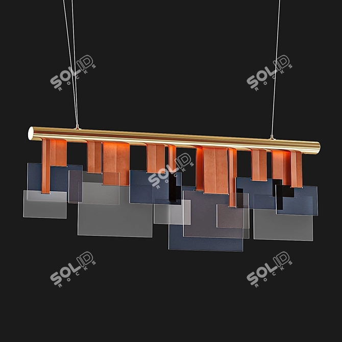 Modern Industrial Gustavo Lamp 3D model image 2